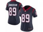 Women Nike Houston Texans #89 Stephen Anderson Vapor Untouchable Limited Navy Blue Team Color NFL Jersey