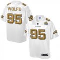 Youth Nike Denver Broncos #95 Derek Wolfe White NFL Pro Line Super Bowl 50 Fashion Jersey