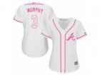 Women Atlanta Braves #3 Dale Murphy Replica White Fashion Cool Base MLB Jersey
