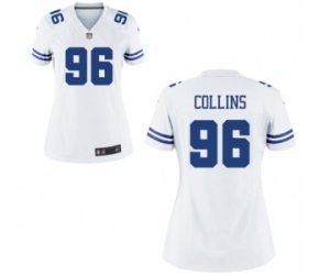 Women\'s Nike Dallas Cowboys #96 Maliek Collins White NFL Jersey