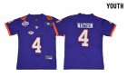 Youth 2017 Clemson Tigers #4 Watson purple jersey