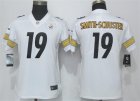 Nike Steelers #19 JuJu Smith-Schuster White Women Vapor Untouchable Player Limited Jersey