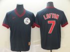 Indians #7 Kenny Lofton Black Throwback Jersey