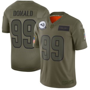 Nike Rams #99 Aaron Donald 2019 Olive Salute To Service Limited Jersey