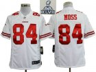 2013 Super Bowl XLVII NEW San Francisco 49ers 84 Moss White Authentic Game NEW