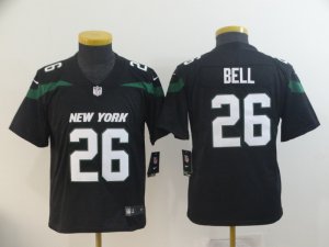 Nike Jets #26 Le\'Veon Bell Black Youth New 2019 Vapor Untouchable Limited Jersey