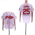 Indians #25 Jim Thome White Cooperstown Collection 1995 Throwback Jersey