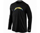 Nike San Diego Charger Logo Long Sleeve T-Shirt black