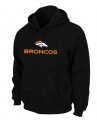 Denver Broncos Authentic Logo Pullover Hoodie Black