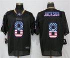 Nike Ravens #8 Lamar Jackson Black USA Flag Fashion Elite Jersey