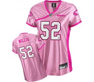 san francisco 49ers willis #52 women pink
