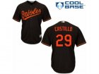 Mens Majestic Baltimore Orioles #29 Welington Castillo Replica Black Alternate Cool Base MLB Jersey