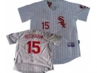 mlb Chicago White Sox Gordon Beckham #15 white red strip Jersey