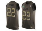 Mens Nike New York Jets #22 Matt Forte Limited Green Salute to Service Tank Top NFL Jersey