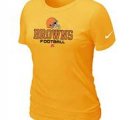 Women Cleveland Browns Yellow T-Shirt