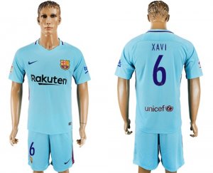 2017-18 Barcelona 6 XAVI Away Soccer Jersey