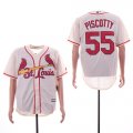 Cardinals #55 Stephen Piscotty Cream Cool Base Jersey - å‰¯æœ¬