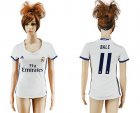 Womens Real Madrid #11 Bale Home Soccer Club Jersey