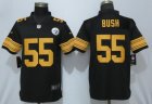 Nike Steelers #55 Devin Bush Black 2019 NFL Draft First Round Pick Color Rush Limited Jersey