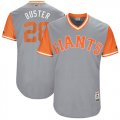 Giants #28 Buster Posey Buster Majestic Gray 2017 Players Weekend Jersey