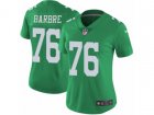 Women Nike Philadelphia Eagles #76 Allen Barbre Limited Green Rush NFL Jersey