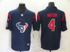 Nike Texans #4 Deshaun Watson Navy Team Big Logo Color Rush Limited Jersey