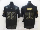 Nike Raiders #98 Maxx Crosby Black 2020 Salute To Service Limited Jersey