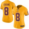 Women's Nike Washington Redskins #8 Kirk Cousins Limited Gold Rush NFL Jersey