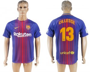 2017-18 Barcelona 13 CILLESSE Home Thailand Soccer Jersey