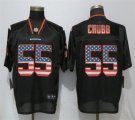 Nike Broncos #55 Bradley Chubb Black USA Flag Fashion Elite Jersey