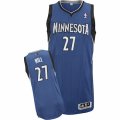 Mens Adidas Minnesota Timberwolves #27 Jordan Hill Authentic Slate Blue Road NBA Jersey