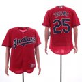 Indians #25 Jim Thome Red Flexbase Jersey