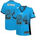 Women Nike Carolina Panthers #24 Josh Norman Blue JerseyS(Drift Fashion)
