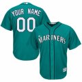 Womens Majestic Seattle Mariners Customized Authentic Teal Green Alternate Cool Base MLB Jersey