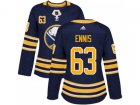 Women Adidas Buffalo Sabres #63 Tyler Ennis Navy Blue Home Authentic Stitched NHL Jersey
