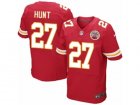 Mens Nike Kansas City Chiefs #27 Kareem Hunt Elite Red Team Color NFL Jersey