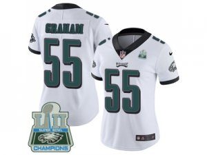 Womens Nike Philadelphia Eagles #55 Brandon Graham White Super Bowl LII Champions Stitched NFL Vapor Untouchable Limited Jersey