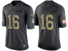Nike Los Angeles Rams #16 Jared Goff Mens Stitched Black NFL Salute to Service Limited Jerseys