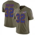 Nike Bills #32 O.J. Simpson Olive Salute To Service Limited Jersey
