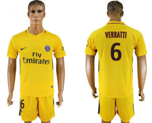 2017-18 Paris Saint-Germain 6 VERRATTI Away Soccer Jersey