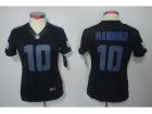 Nike Women New York Giants #10 Eli Manning black jerseys[impact limited]