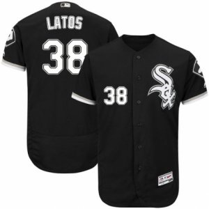 Men\'s Majestic Chicago White Sox #38 Mat Latos Black Flexbase Authentic Collection MLB Jersey