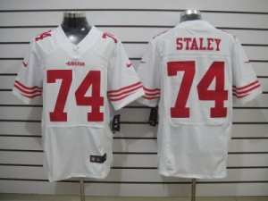 Nike NFL San Francisco 49ers #74 Staley White Jerseys(Elite)