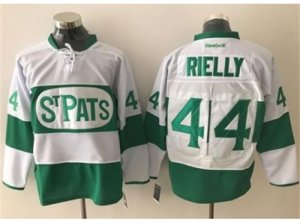 Toronto Maple Leafs #44 Morgan Rielly White Green St. Patrick\'s Day Stitched NHL Jersey