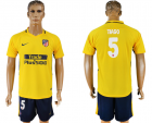 2017-18 Atletico Madrid 5 TIAGO Away Soccer Jersey