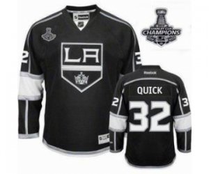 nhl jerseys los angeles kings #32 quick black-white[2014 Stanley cup champions]