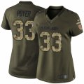 Women's Nike Cleveland Browns #33 Jordan Poyer Limited Green Salute to Service NFL Jersey