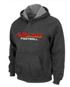 San Francisco 49ers Authentic font Pullover Hoodie D.Grey