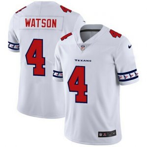 Nike Texans #4 Deshaun Watson White Team Logos Fashion Vapor Limited Jersey