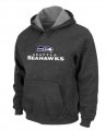 Seattle Seahawks Authentic Logo Pullover Hoodie D.Grey
